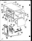Page 3 Diagram and Parts List for CRR1220 P7633303M Amana Microwave