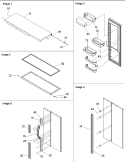 Refrigerator Door, Trim and Handles Diagram and Parts List for SRD522VW P1320301W W Amana Refrigerator