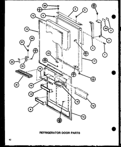 Refrigerator Door Parts 5 Diagram and Parts List for IC3H-P7621307W-TM  Amana Refrigerator