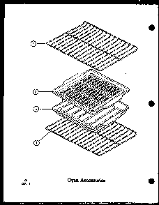 Oven Accessories Diagram and Parts List for ADMIC-P8592803S  Amana Range