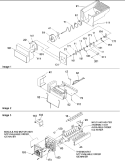 Ice Bucket Auger and Ice Maker Parts Diagram and Parts List for SRD522VW P1320301W W Amana Refrigerator