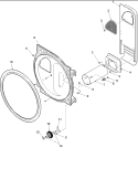 REAR BULKHEAD, ROLLERS & AIR DUCT ASSY Diagram and Parts List for DLG330RCW PDLG330RCW Amana Dryer