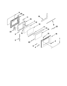 Door Parts Diagram and Parts List for JDS8860BDP17  Jenn-Air Range