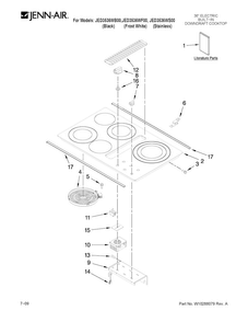 Cooktop Parts Diagram and Parts List for JED3536WF00  Jenn-Air Cooktop