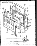 MICROWAVE OVEN DOOR PARTS Diagram and Parts List for MWR214  Caloric Microwave
