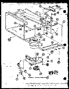 Blower/wiring Harness Diagram and Parts List for RRL-10XA P75594-5M Amana Microwave