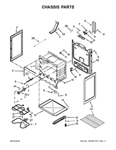 Chassis Parts Diagram and Parts List for YAER6303MFS0  Amana Range