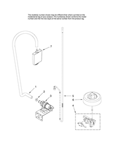 Fill And Overfill Parts Diagram and Parts List for MDBH955AWB2  Maytag Dishwasher