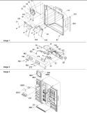 Ice & Water Cavity, Elec Brkt Diagram and Parts List for SRD22S5E P1190304W E Amana Refrigerator