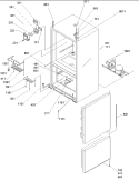 CONTROL, HINGES & SHIELDS Diagram and Parts List for BRF20VCPSER P1321312W S Amana Refrigerator
