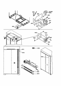 Heater And Condensate Evaporation Kit Diagram and Parts List for S148DA03-P1305601W  Amana Refrigerator