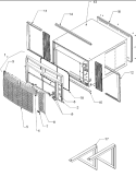 Outercase, Curtains & Front Assy Diagram and Parts List for RE18090C2DR REV RE18090C2DR B Amana Air Conditioner