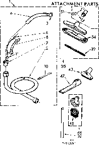 Attachment Parts Diagram and Parts List for 11624894  Kenmore Filters & Accessories