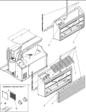 Front Assembly Diagram and Parts List for TC09095W2B  Amana Air Conditioner