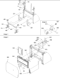 Bottom Hinge, Roller, and Condenser Assy Diagram and Parts List for BRF520T1E P1321304W E Amana Refrigerator
