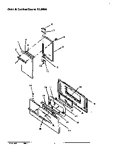 Oven & Cabinet Doors, Rls666 Diagram and Parts List for RLS666UL P1142768NL Caloric Range