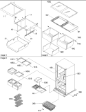 Shelving Diagram and Parts List for BRF520TE P1301501W E Amana Refrigerator