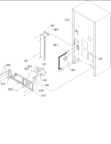 Cabinet Back Diagram and Parts List for BRF520TE P1301501W E Amana Refrigerator
