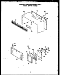 CONTROL PANEL AND CABINET PARTS Diagram and Parts List for MMO16610 MN03 Amana Microwave