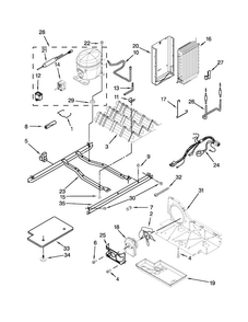 Unit Parts Diagram and Parts List for ASD2275BRW00  Amana Refrigerator