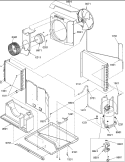 Chassis Assembly Diagram and Parts List for 8M11TA P1214618R Amana Air Conditioner