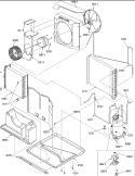 CHASSIS ASSEMBLY Diagram and Parts List for 7M11TA P1214606R Amana Air Conditioner