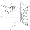 Crisper Assy & Freezer Control Diagram and Parts List for BRD18V1C P1326501W C Amana Refrigerator