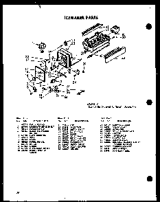 Icemaker Parts Diagram and Parts List for SRI519D-P73900-19W  Amana Refrigerator