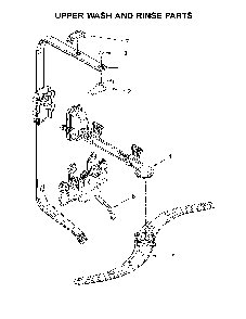Upper Wash And Rinse Parts Diagram and Parts List for 66512776K315  Kenmore Dishwasher