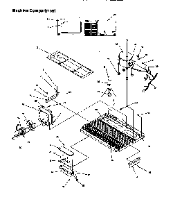 Machine Compartment Diagram and Parts List for SRDE27S3W-P1190601WW  Amana Refrigerator