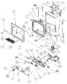 Ice And Water Cavity Diagram and Parts List for 36541-P1121701W  Amana Refrigerator