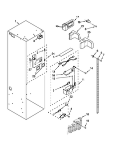 Refrigerator Liner Parts Diagram and Parts List for JS42SEDUDW12  Jenn-Air Refrigerator
