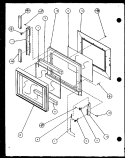 Page 1 Diagram and Parts List for CRS458P P7769522M Crosley Microwave