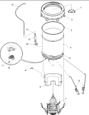Outer Tub and Pressure Tube Diagram and Parts List for ALW210RMW PALW210RMW1 Amana Washer