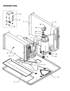 Compressor Assembly Diagram and Parts List for RC18090C2L REV D Amana Air Conditioner