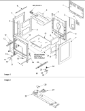 CABINET Diagram and Parts List for ACF4255AB PACF4255AB1 Amana Range