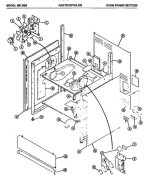 03 - Oven Frame Section Diagram and Parts List for 631002  Litton Microwave Oven Combo
