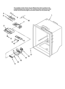 Refrigerator Liner Parts Diagram and Parts List for ABB2227VEB10  Amana Refrigerator