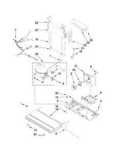 Unit Parts Diagram and Parts List for MFI2665XEB6  Maytag Refrigerator