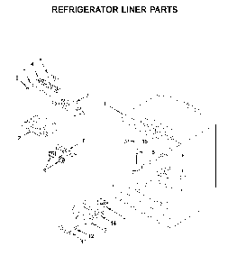 Refrigerator liner parts Diagram and Parts List for MFF2258FEZ04  Maytag Refrigerator