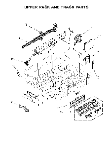 Upper Rack And Track Parts Diagram and Parts List for 66514813N612  Kenmore Dishwasher