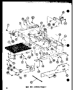 Machine Compartment Diagram and Parts List for SRI19F-L-P7700004WL  Amana Refrigerator