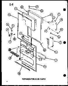 Refrigerator Door Parts Diagram and Parts List for TC18G-P75535-1W  Amana Refrigerator