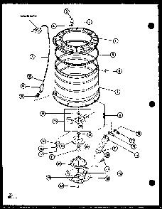 Section 10 Diagram and Parts List for LWD250 P7762107W W Amana Washer