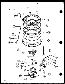 Section 4 Diagram and Parts List for LWD773 P1110501W W Amana Washer