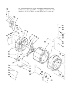 Tub And Basket Parts Diagram and Parts List for NFW7200TW11  Amana Washer