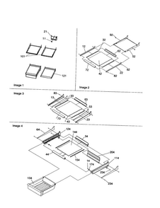 Ref. Feature, Shelf/meatkeeper Diagram and Parts List for BR18V2C-P1320708WC  Amana Refrigerator