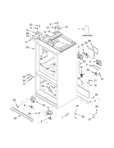Part Location Diagram of W10864260 Whirlpool Electric Control Board