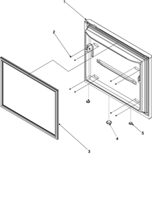 Freezer Door Diagram and Parts List for AFD2535DEW0  Amana Refrigerator