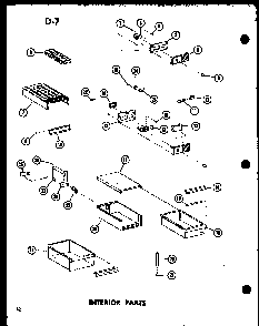 Interior Parts Diagram and Parts List for TC18D-L-P74660-5WL  Amana Refrigerator